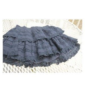 ‼️SOLD‼️LoveShackFancy ruffle mini skirt in navy